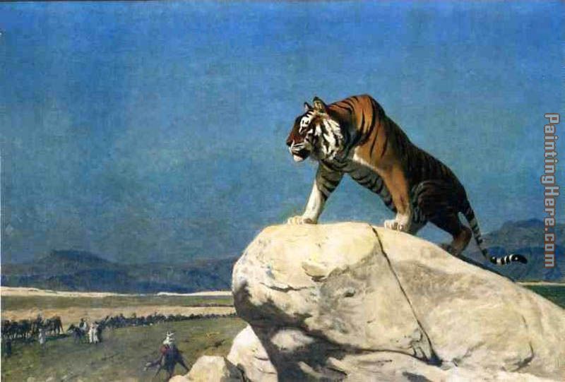 Tiger On The Watch Ii painting - Jean-Leon Gerome Tiger On The Watch Ii art painting